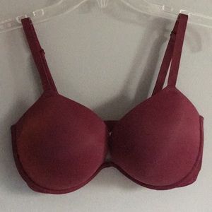 Wine colored push up bra